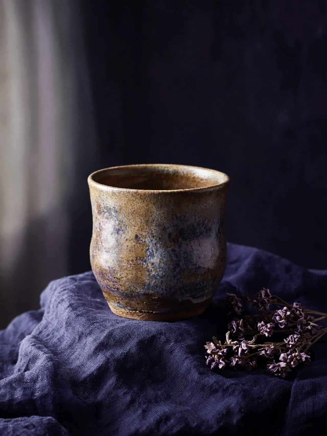 Still life, indigo cloth